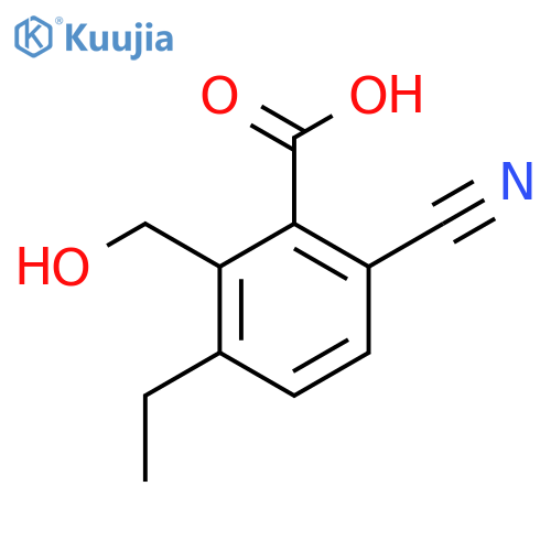 6-Cyano-3-ethyl-2-(hydroxymethyl)benzoic acid structure
