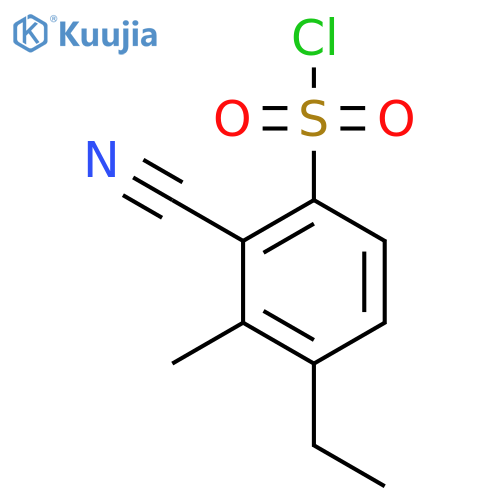 2-Cyano-4-ethyl-3-methylbenzenesulfonyl chloride structure