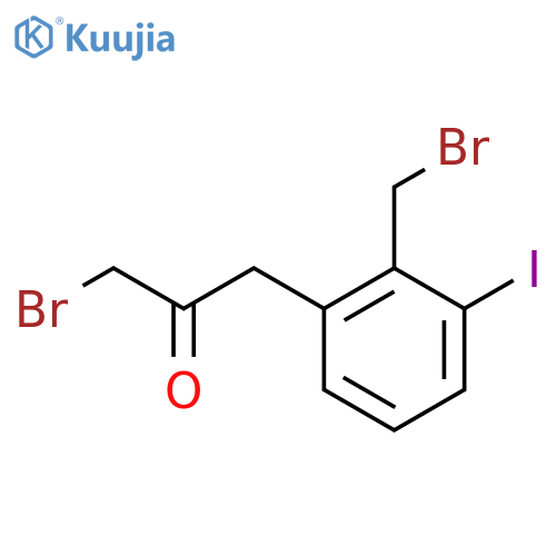 1-Bromo-3-(2-(bromomethyl)-3-iodophenyl)propan-2-one structure