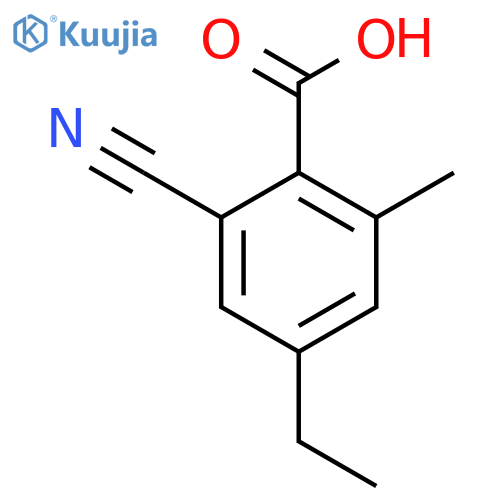 2-Cyano-4-ethyl-6-methylbenzoic acid structure