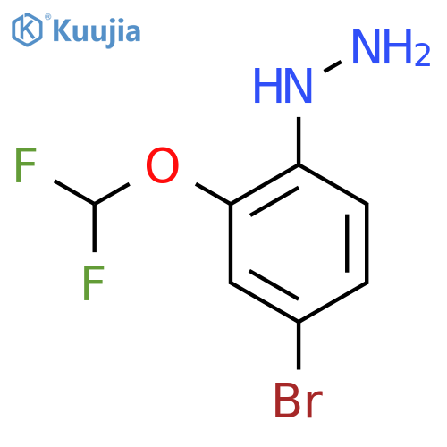 1-(4-Bromo-2-(difluoromethoxy)phenyl)hydrazine structure