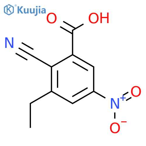2-Cyano-3-ethyl-5-nitrobenzoic acid structure