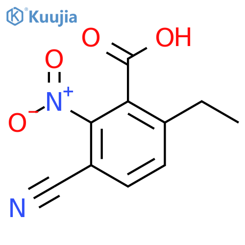3-Cyano-6-ethyl-2-nitrobenzoic acid structure