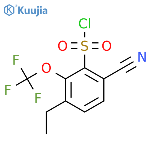 6-Cyano-3-ethyl-2-(trifluoromethoxy)benzenesulfonyl chloride structure