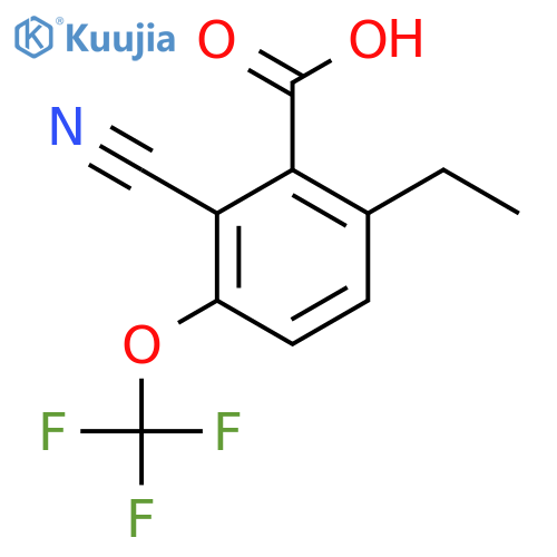 2-Cyano-6-ethyl-3-(trifluoromethoxy)benzoic acid structure