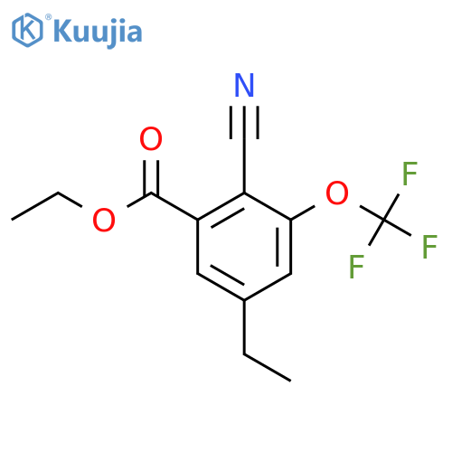 Ethyl 2-cyano-5-ethyl-3-(trifluoromethoxy)benzoate structure