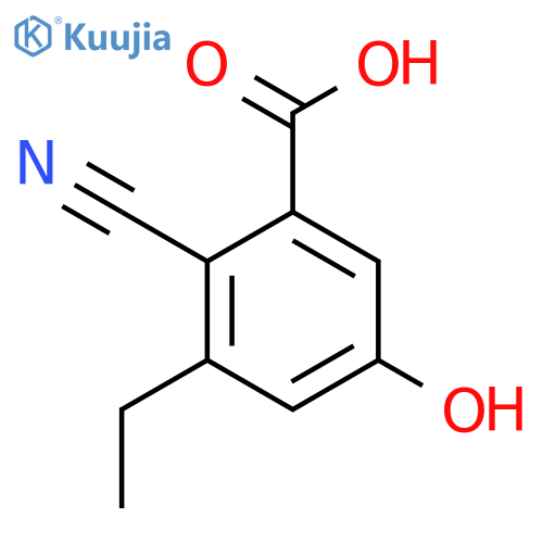 2-Cyano-3-ethyl-5-hydroxybenzoic acid structure