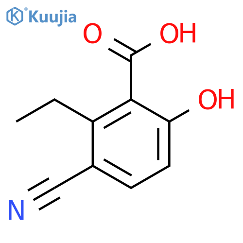 3-Cyano-2-ethyl-6-hydroxybenzoic acid structure