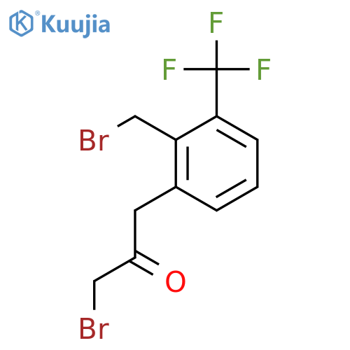 1-Bromo-3-(2-(bromomethyl)-3-(trifluoromethyl)phenyl)propan-2-one structure