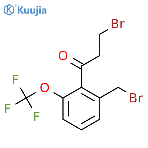 3-Bromo-1-(2-(bromomethyl)-6-(trifluoromethoxy)phenyl)propan-1-one structure