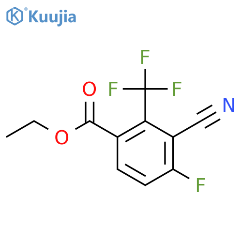 Ethyl 3-cyano-4-fluoro-2-(trifluoromethyl)benzoate structure