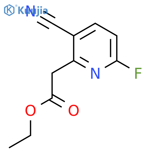 Ethyl 3-cyano-6-fluoropyridine-2-acetate structure