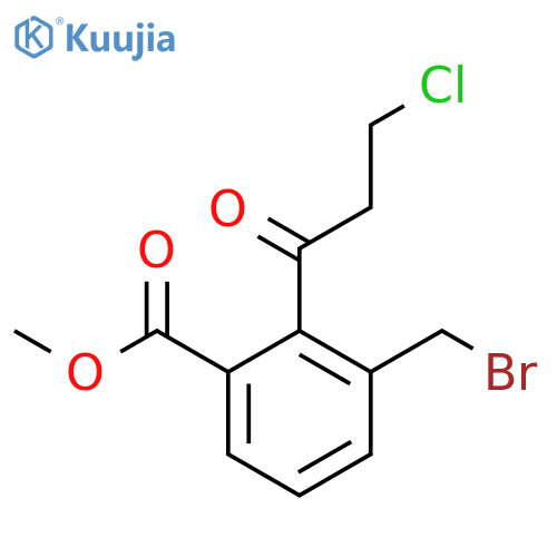 Methyl 3-(bromomethyl)-2-(3-chloropropanoyl)benzoate structure