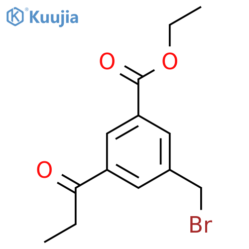 Ethyl 3-(bromomethyl)-5-propionylbenzoate structure