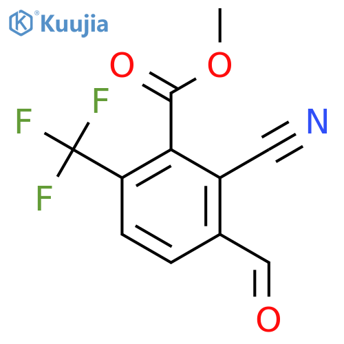 Methyl 2-cyano-3-formyl-6-(trifluoromethyl)benzoate structure