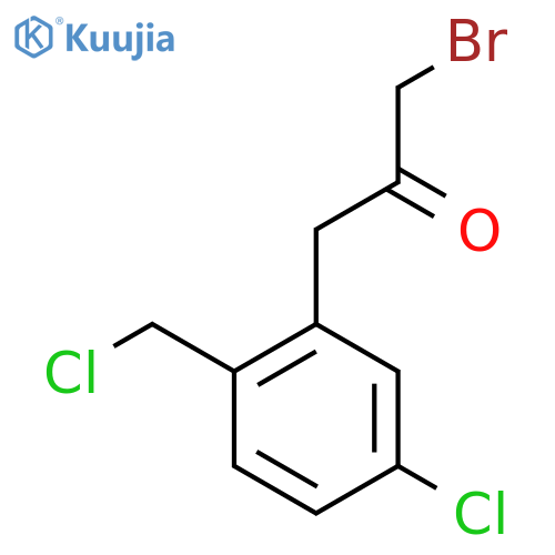 1-Bromo-3-(5-chloro-2-(chloromethyl)phenyl)propan-2-one structure