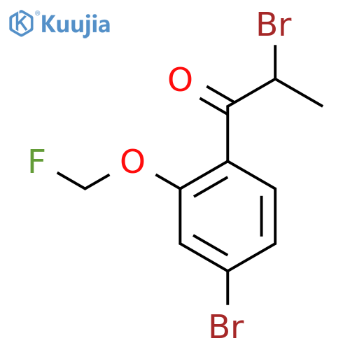 2-Bromo-1-(4-bromo-2-(fluoromethoxy)phenyl)propan-1-one structure