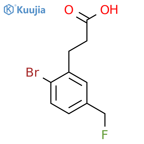 3-(2-Bromo-5-(fluoromethyl)phenyl)propanoic acid structure