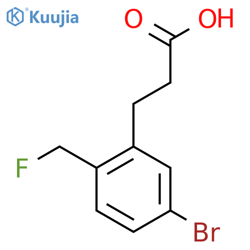 3-(5-Bromo-2-(fluoromethyl)phenyl)propanoic acid structure