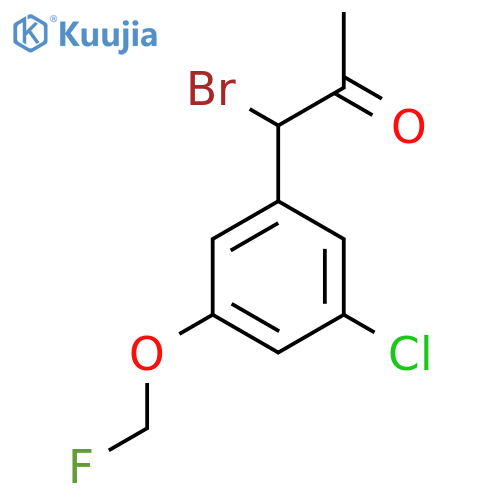 1-Bromo-1-(3-chloro-5-(fluoromethoxy)phenyl)propan-2-one structure