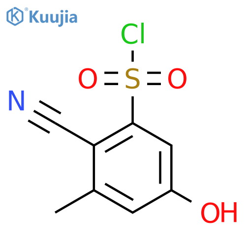 2-Cyano-5-hydroxy-3-methylbenzenesulfonyl chloride structure