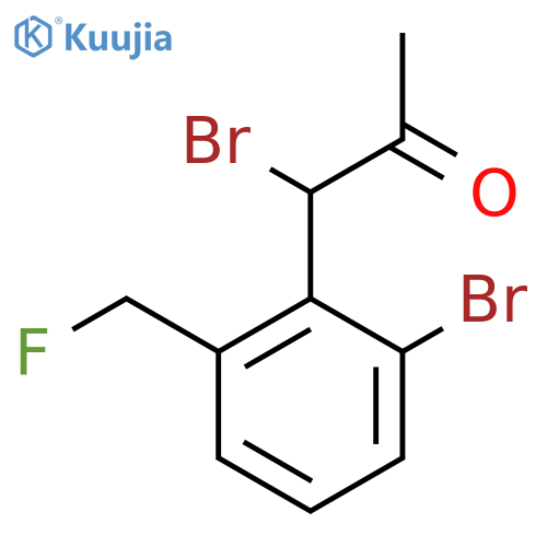 1-Bromo-1-(2-bromo-6-(fluoromethyl)phenyl)propan-2-one structure