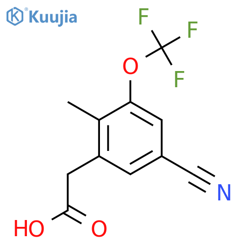 5-Cyano-2-methyl-3-(trifluoromethoxy)phenylacetic acid structure