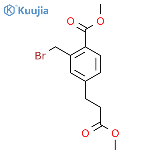 Methyl 2-(bromomethyl)-4-(3-methoxy-3-oxopropyl)benzoate structure