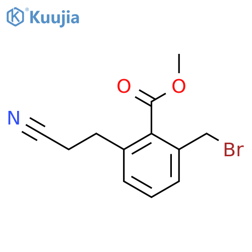 Methyl 2-(bromomethyl)-6-(2-cyanoethyl)benzoate structure