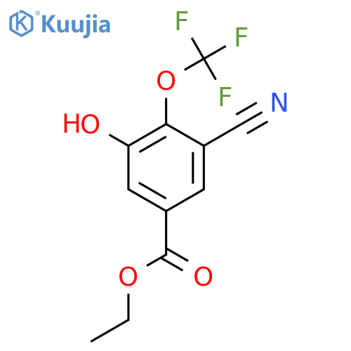 Ethyl 3-cyano-5-hydroxy-4-(trifluoromethoxy)benzoate structure