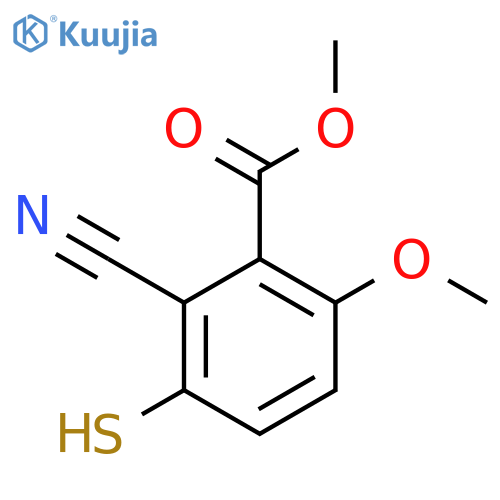 Methyl 2-cyano-3-mercapto-6-methoxybenzoate structure