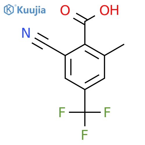 2-Cyano-6-methyl-4-(trifluoromethyl)benzoic acid structure