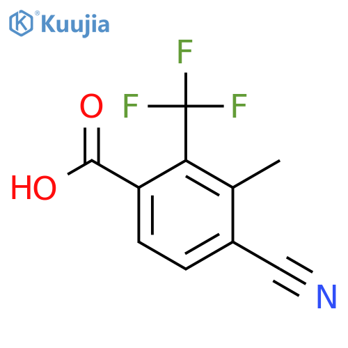 4-Cyano-3-methyl-2-(trifluoromethyl)benzoic acid structure
