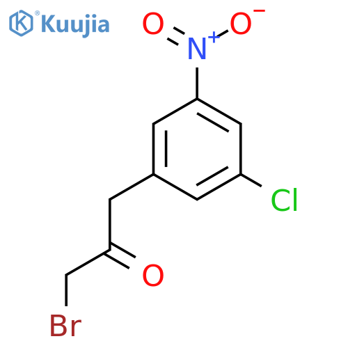 1-Bromo-3-(3-chloro-5-nitrophenyl)propan-2-one structure