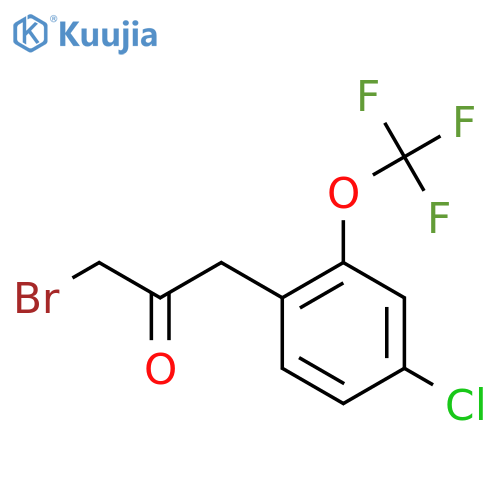 1-Bromo-3-(4-chloro-2-(trifluoromethoxy)phenyl)propan-2-one structure