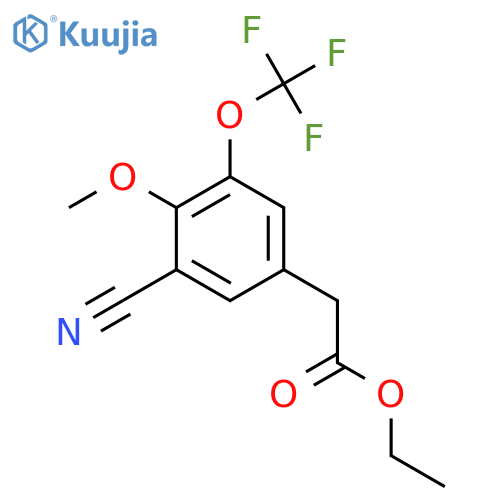Ethyl 3-cyano-4-methoxy-5-(trifluoromethoxy)phenylacetate structure