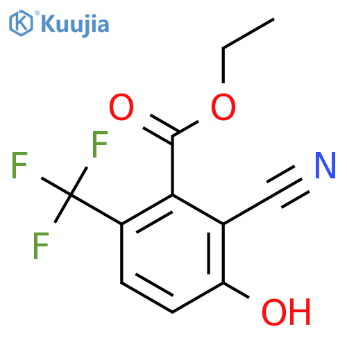 Ethyl 2-cyano-3-hydroxy-6-(trifluoromethyl)benzoate structure