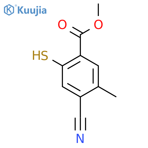 Methyl 4-cyano-2-mercapto-5-methylbenzoate structure