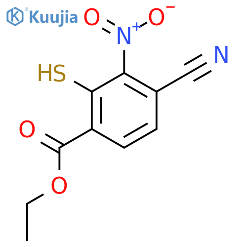 Ethyl 4-cyano-2-mercapto-3-nitrobenzoate structure