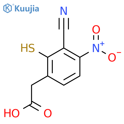 3-Cyano-2-mercapto-4-nitrophenylacetic acid structure