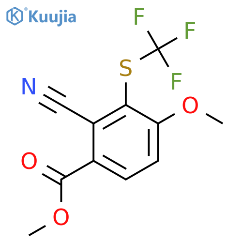 Methyl 2-cyano-4-methoxy-3-(trifluoromethylthio)benzoate structure