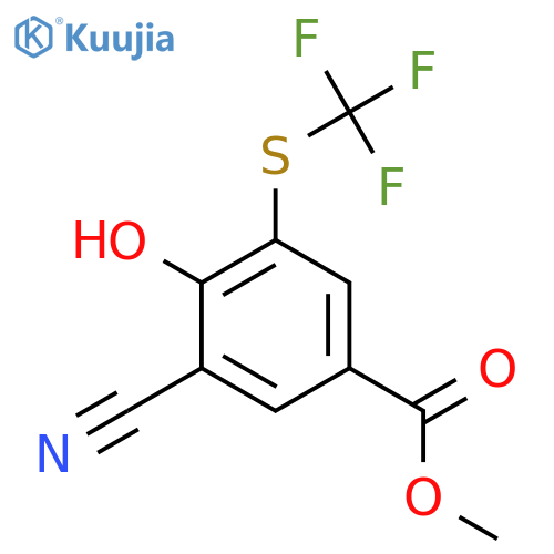 Methyl 3-cyano-4-hydroxy-5-(trifluoromethylthio)benzoate structure