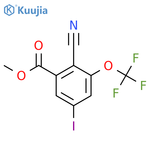 Methyl 2-cyano-5-iodo-3-(trifluoromethoxy)benzoate structure