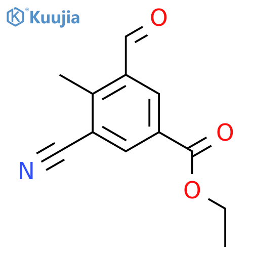 Ethyl 3-cyano-5-formyl-4-methylbenzoate structure