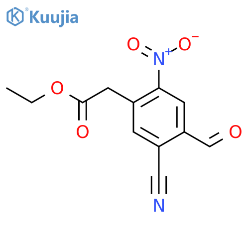 Ethyl 5-cyano-4-formyl-2-nitrophenylacetate structure