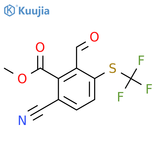 Methyl 6-cyano-2-formyl-3-(trifluoromethylthio)benzoate structure