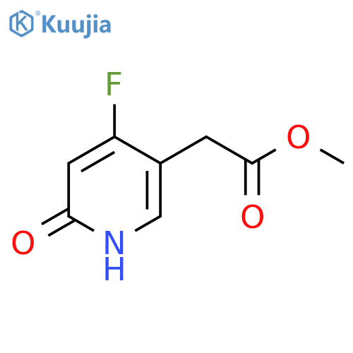 Methyl 4-fluoro-2-hydroxypyridine-5-acetate structure