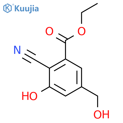 Ethyl 2-cyano-3-hydroxy-5-(hydroxymethyl)benzoate structure