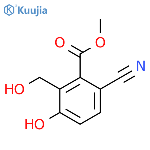 Methyl 6-cyano-3-hydroxy-2-(hydroxymethyl)benzoate structure