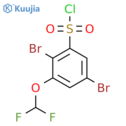 2,5-Dibromo-3-(difluoromethoxy)benzenesulfonyl chloride structure